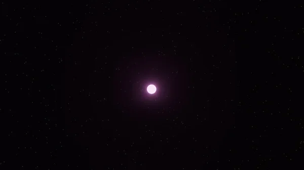 Bright Neutron Star Star Field Background Rendering — Stok fotoğraf