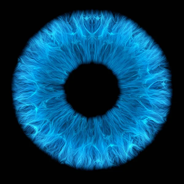 Isoliert Von Blauer Menschlicher Iris Rendering — Stockfoto