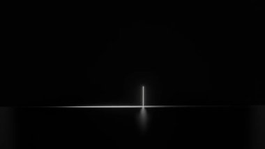 Karanlık bir odada açılan parlak ışık (3D görüntüleme))