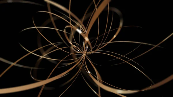 Золота Випадкова Екліптична Орбіта Електрона Відтворення — стокове фото