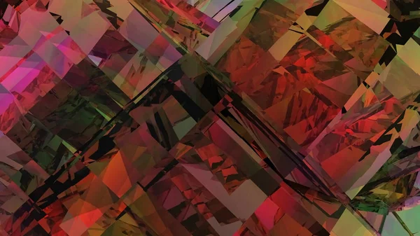 Bunte Quarzzelle Aus Kristall Rendering — Stockfoto
