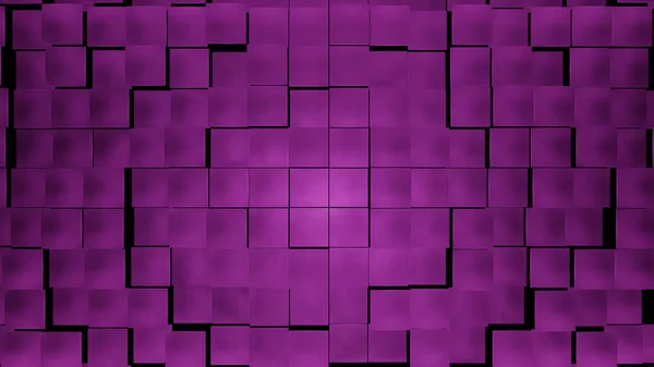 濃い背景の紫の四角形の構造 3Dレンダリング — ストック写真