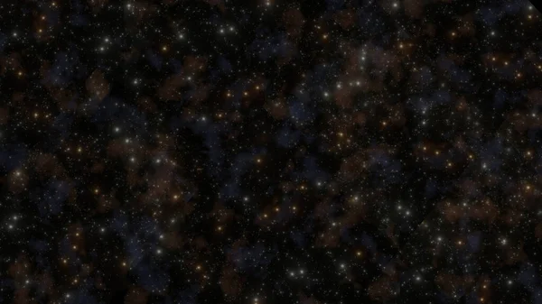 Campo Stellare Con Nebulosa Blu Rossa Primo Piano Rendering — Foto Stock