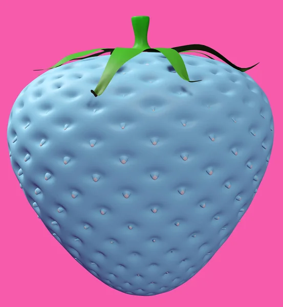 Isolated Blue Strawberry Rendering — Stock Photo, Image