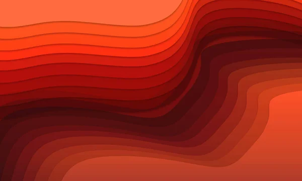 Orange Wave layers abstract horizontal background