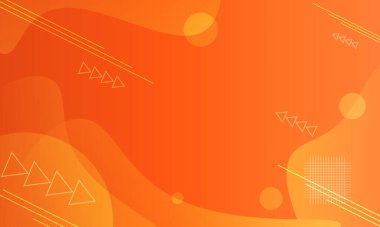 Orange geometric background fluid shapes