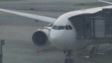 Jet Köprüsü havaalanındaki uçağa bağlı.