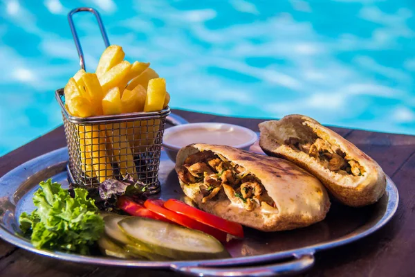 Tasty and Delecious food Fotography art shots, Photos is selective focus with shallow depth of field. shot taken on the pool of LeMeridien Hotel at Cairo Egypt