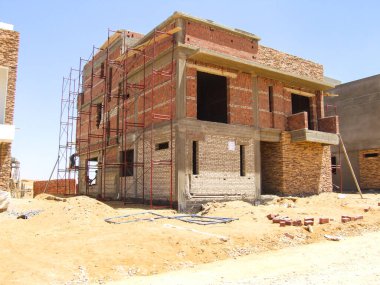 Editorial construction Photo, shot is selective focus with shallow depth of field. Photo taken at Cairo Egypt on 13 May 2010