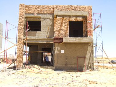Editorial construction Photo, shot is selective focus with shallow depth of field. Photo taken at Cairo Egypt on 13 May 2010