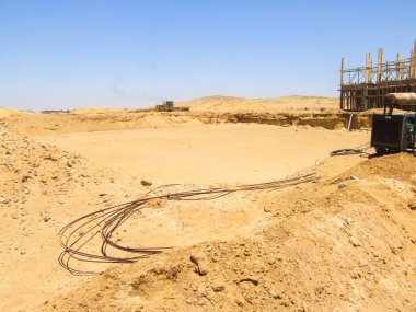 Editorial construction Photo, shot is selective focus with shallow depth of field. Photo taken at Cairo Egypt on 13 May 2010