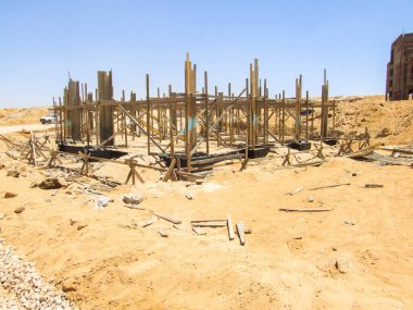 Editorial construction Photo, shot is selective focus with shallow depth of field. Photo taken at Cairo Egypt on 13 May 2010