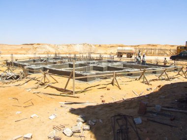 Editorial construction Photo, shot is selective focus with shallow depth of field. Photo taken at Cairo Egypt on 13 May 2010