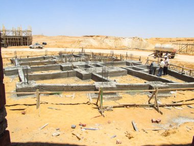 Editorial construction Photo, shot is selective focus with shallow depth of field. Photo taken at Cairo Egypt on 13 May 2010