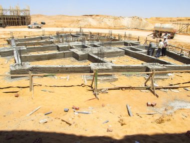 Editorial construction Photo, shot is selective focus with shallow depth of field. Photo taken at Cairo Egypt on 13 May 2010