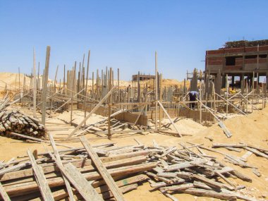 Editorial construction Photo, shot is selective focus with shallow depth of field. Photo taken at Cairo Egypt on 13 May 2010