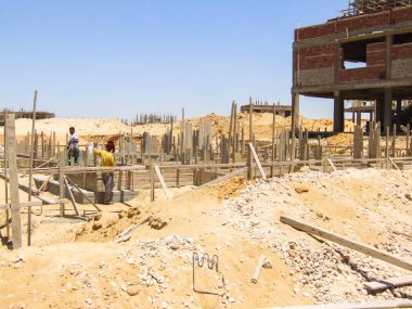 Editorial construction Photo, shot is selective focus with shallow depth of field. Photo taken at Cairo Egypt on 13 May 2010