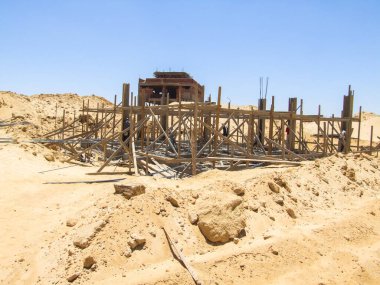 Editorial construction Photo, shot is selective focus with shallow depth of field. Photo taken at Cairo Egypt on 13 May 2010