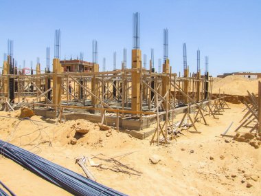 Editorial construction Photo, shot is selective focus with shallow depth of field. Photo taken at Cairo Egypt on 13 May 2010