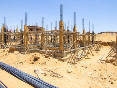 Editorial construction Photo, shot is selective focus with shallow depth of field. Photo taken at Cairo Egypt on 13 May 2010