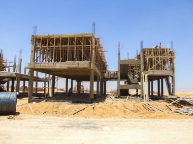 Editorial construction Photo, shot is selective focus with shallow depth of field. Photo taken at Cairo Egypt on 13 May 2010