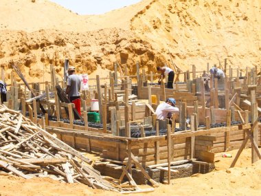 Editorial construction Photo, shot is selective focus with shallow depth of field. Photo taken at Cairo Egypt on 13 May 2010