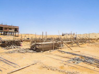 Editorial construction Photo, shot is selective focus with shallow depth of field. Photo taken at Cairo Egypt on 13 May 2010