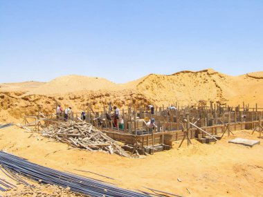 Editorial construction Photo, shot is selective focus with shallow depth of field. Photo taken at Cairo Egypt on 13 May 2010