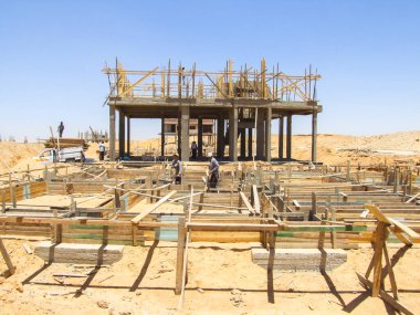 Editorial construction Photo, shot is selective focus with shallow depth of field. Photo taken at Cairo Egypt on 13 May 2010