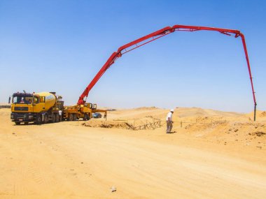 Editorial construction Photo, shot is selective focus with shallow depth of field. Photo taken at Cairo Egypt on 13 May 2010