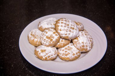 Egyptian Oriental and Traditional Food, Kahk Eid elfetr shot is selective focus with shallow depth of field.