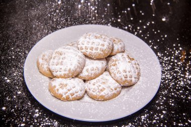 Egyptian Oriental and Traditional Food, Kahk Eid elfetr shot is selective focus with shallow depth of field.