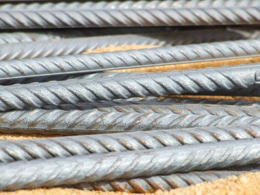 Abstract rebar for construction purposes, shot is selective focus with shallow depth of field. Photo taken at Cairo Egypt