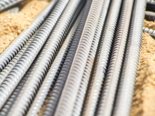 Abstract rebar for construction purposes, shot is selective focus with shallow depth of field. Photo taken at Cairo Egypt