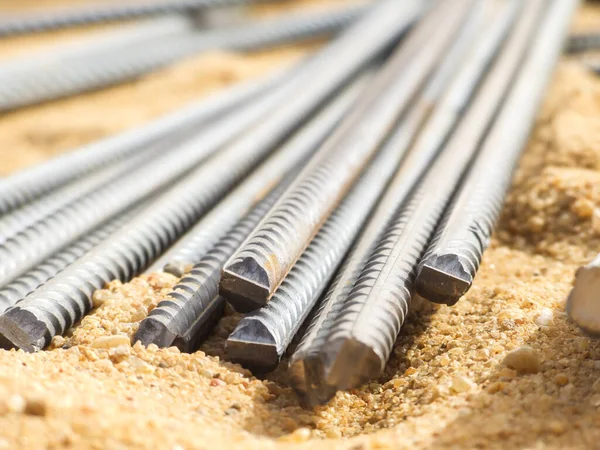 Abstract rebar for construction purposes, shot is selective focus with shallow depth of field. Photo taken at Cairo Egypt