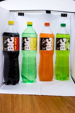 Illustrative Editorial branded photography, Big Cola, shot is selective focus with shallow depth of field. Photos taken at Cairo Egypt on 21 January 2016