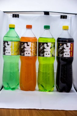 Illustrative Editorial branded photography, Big Cola, shot is selective focus with shallow depth of field. Photos taken at Cairo Egypt on 21 January 2016