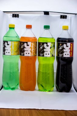 Illustrative Editorial branded photography, Big Cola, shot is selective focus with shallow depth of field. Photos taken at Cairo Egypt on 21 January 2016
