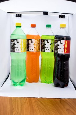 Illustrative Editorial branded photography, Big Cola, shot is selective focus with shallow depth of field. Photos taken at Cairo Egypt on 21 January 2016