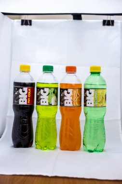 Illustrative Editorial branded photography, Big Cola, shot is selective focus with shallow depth of field. Photos taken at Cairo Egypt on 21 January 2016