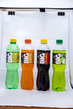 Illustrative Editorial branded photography, Big Cola, shot is selective focus with shallow depth of field. Photos taken at Cairo Egypt on 21 January 2016