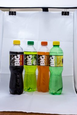 Illustrative Editorial branded photography, Big Cola, shot is selective focus with shallow depth of field. Photos taken at Cairo Egypt on 21 January 2016