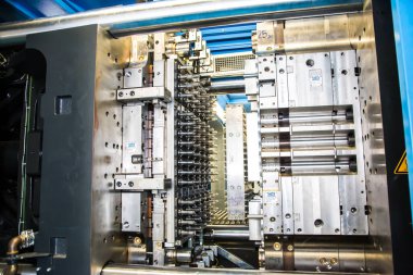 Big Cola factory, manufacture steps, shot is selective focus with shallow depth of field. Photos taken at Cairo Egypt on 21 January 2016