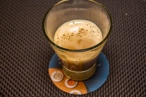 Coffee Day Shot Coffee Maker Photo Selective Focus Shallow Depth — Stock fotografie