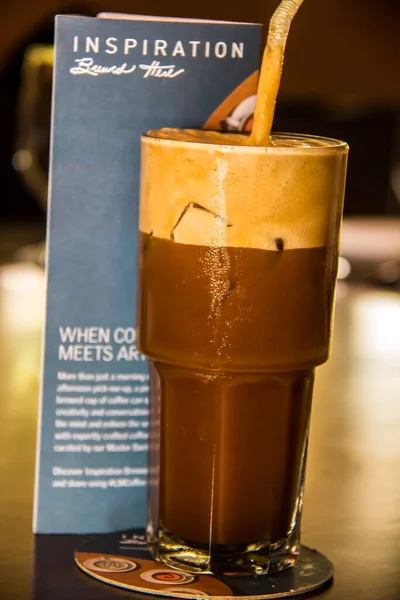 Coffee day shot and coffee maker, Photo is selective focus with shallow depth of field. Taken at Cairo Egypt on 27 September 2017.