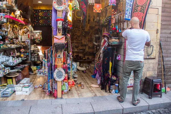 Foto Editorial Para Calle Moez Fátima Islámica Cairo Zona Mezquita —  Fotos de Stock