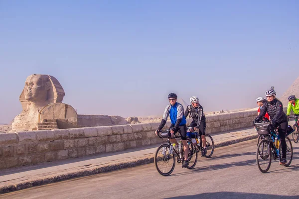 Tour Afrique Cyklar Rida Från Kairo Till Kapstaden Sköt Kairo — Stockfoto