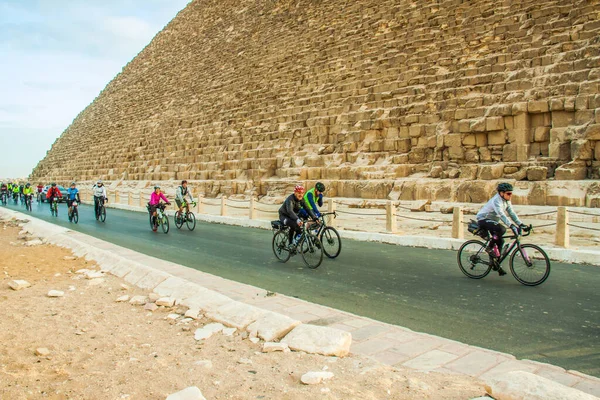 Tour Afrique Cyklar Rida Kairo Till Kapstaden Fotograferad Kairo Egypten — Stockfoto