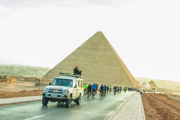 Tour Afrique Cyklar Rida Kairo Till Kapstaden Fotograferad Kairo Egypten — Stockfoto