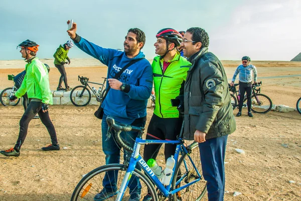 Tour Afrique Cyklar Rida Kairo Till Kapstaden Fotograferad Kairo Egypten — Stockfoto